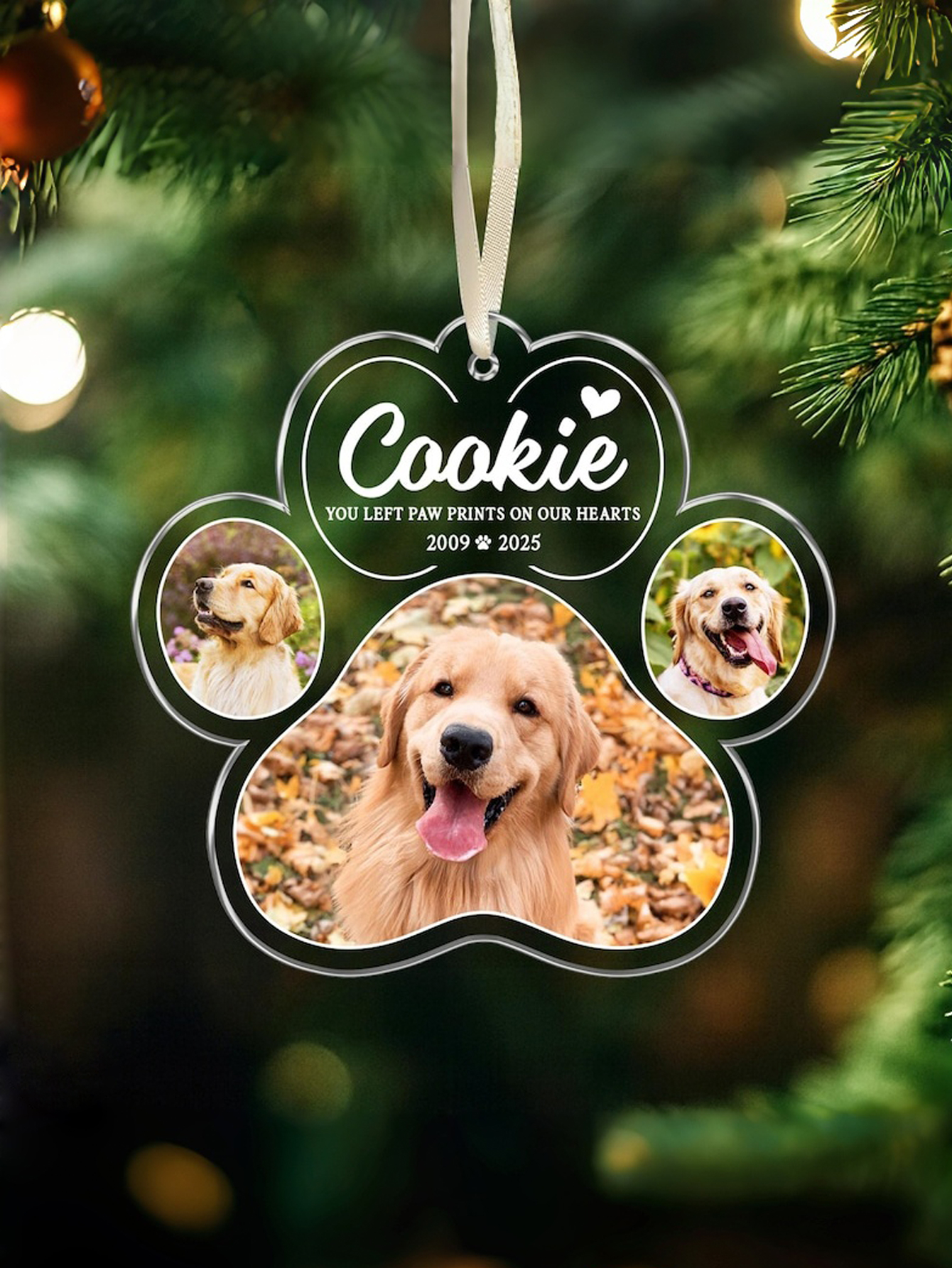 Custom Acrylic Pet Memorial Ornament